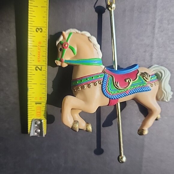 Vintage Avon Carousel Gallant Steed Christmas Ornament - Picture 4 of 4